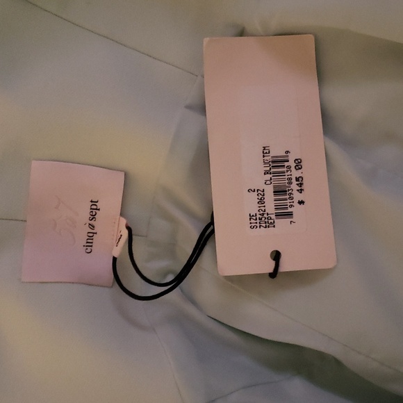 Nwt, Cinq a sept mint green bow detail fit and flare dress. - Picture 7 of 8